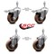 Service Caster 4 Inch High Temp Glass Filled Nylon 10mm Stem Caster Total Lock Brakes SCC, 2PK SCC-TSTTL20S414-GFNSHT-M1015-2-S-2 - alternate 1
